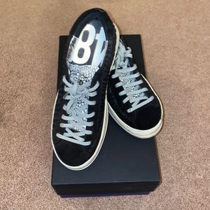 P448 John Black Zebra Sneakers